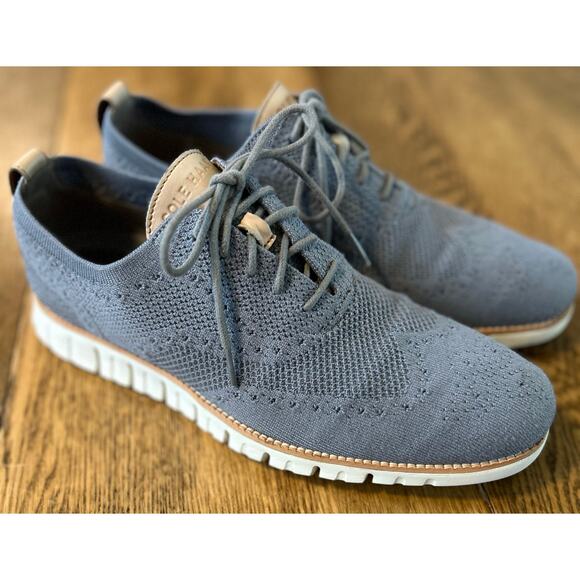 Cole Haan Zerogrand Wingtip Stitchlite Oxford Gray Shoes Men’s Sz 10.5 #C24944 - Picture 1 of 10